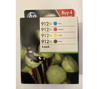 HP 912XL 4-pack Black/Cyan/Magenta/Yellow Original Ink Cartridges ink cartridge 4 pc(s) High (XL) Yield Black, Cyan, Magenta, Yellow