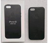 Genuine Original Official Apple iPhone 5 5S SE (2016) Leather Case - Black