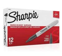 GENUINE Original Sharpie Black Marker Pens Fine Bullet Tip Permanent Markers