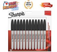 GENUINE Original Sharpie Black Marker Pens Fine Bullet Tip Permanent Markers