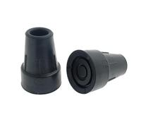Genuine Ossenberg 16mm Heavy Duty Black Rubber Tips Ferrules for Ossenberg Crutches or Walking Sticks - Pack of 2