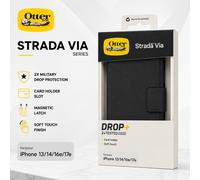 OTTERBOX Strada Via Series Case Brand New - Black - Iphone 14
