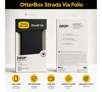 OtterBox Strada Series Via iPhone SE 2022 Wallet Case - Black