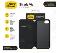 OtterBox Strada Series Via iPhone SE 2022 Wallet Case - Black