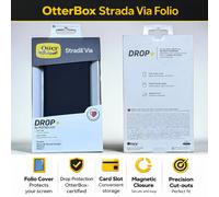 OtterBox Strada Series Via iPhone SE 2022 Wallet Case - Black