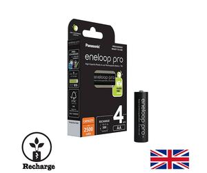 Genuine Panasonic Eneloop Pro Rechargerable AA Battery 2500mAh Pack of 4
