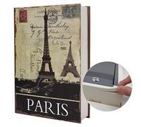 Genuine Paper Transfer Book Safe for Jewellery, and , Hollow with Hidden Compartment, Key and Combination Lock (Keys, Paris)