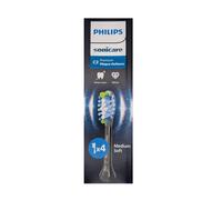 Genuine Philips Sonicare C3 Replacement Toothbrush Heads - 4 Heads Black / White