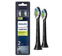 Genuine Philips Sonicare Diamondclean Replacement Toothbrush Heads, HX6062/95, Brushsync Technology, Black 2-pk