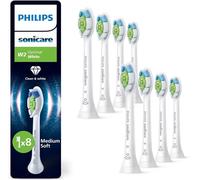 Philips Sonicare W2 Optimal White, Genuine Replacement Toothbrush Heads, White, 8 Pack, HX6068/87