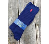GENUINE POLO RALPH LAUREN Navy / Red Classic CREW SOCKS 8205BSR RL20