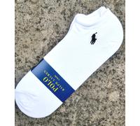GENUINE : POLO RALPH LAUREN White 77% Cotton LOW CUT Trainer SOCKS ADULT RL13