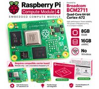 Raspberry Pi CM4 Compute Module 4 8GB RAM 16GB eMMC Industrial 55x40mm No WiFi