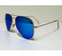 Genuine Ray-Ban Sunglasses-Aviator RB3025 112/17-Gold Frame/Blue Mirror Lens