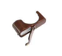 Genuine Real Leather Half Camera Case Grip, for Panasonic LX100/LX100 Mark II(PU Leather Coffee)