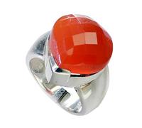 Genuine Red Onyx Ring Trillion Cut 925 Sterling Silver Statement Handmade Size I,J,K,L,M,N,O,P,Q,R,S,T,U
