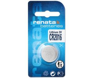 GENUINE RENATA LITHIUM BATTERIES SILVER OXIDE WATCH BATTERY CELL COIN SWISS MADE (CR2016 > PackOf-1)