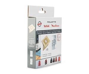 Genuine Rowenta Paper Bags and Filter Kit for Compacteo Ergo, City Space, Mini Space (Pack of 6+2)