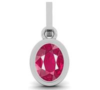 Genuine Ruby Pendant Necklace • Natural Ruby Gemstone Jewelry • July Birthstone Necklace •