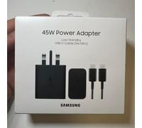 Samsung Galaxy Official 45W Super Fast Charging Travel Adapter (with USB-C to C Data Cable), Black