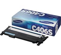 Samsung CLT-C406S Original Samsung CLT C406S Cyan Laser Toner Cartridge, 1K Page Yield