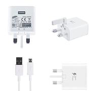Genuine Samsung Galaxy Fast Adaptive UK Mains Wall Charger Plug & 1.5m Fast Charging USB Data Sync Cable For Samsung Galaxy Note 2, Note 3, Note 4, Note 5 & Also includes 2 in 1 Stylus pen