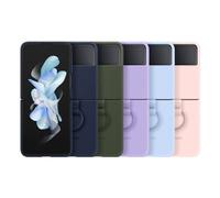 Samsung Galaxy Z Flip 4 Silicone Cover with Ring Pink - EF-PF721TPEGWW