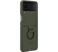 Genuine Samsung Galaxy Z Flip4 Silicone Cover Case with Ring Green Khaki