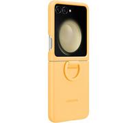 Genuine Samsung Galaxy Z Flip5 Silicone Case with Ring - Apricot (Orange)