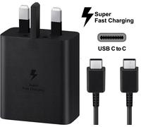 Samsung Galaxy Official 45W Super Fast Charger 2.0 (with USB-C to C Data Cable), Black