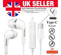Genuine Samsung USB-C Type C In-Ear Headphones Wired Earbuds with Mic & Volume Control for Galaxy S23 S22 S21 S20, Pixel, Huawei