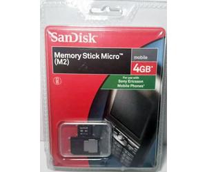 Genuine Sandisk 4Gb M2 Memory Stick Micro M2 + Adapter Sony PSP + phone (UK) NEW