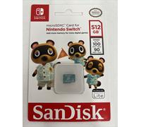 Genuine Sandisk 512GB microSDXC UHS-I card memory Nintendo Switch U3, 100MB/s