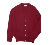 Genuine Scottish Knits Lambswool Cardigan Burgundy Large