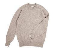 Genuine Scottish Knits Lambswool Crew Neck Jumper Natural Double Extra Large