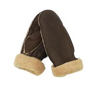 Genuine Sheepskin Mittens, Plush Fur Trim, Classic Winter Style, Unisex Adult (Aviator)