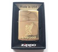 Genuine Solid Brass Zippo Engraved with Liverpool Liver Bird Petrol Lighter