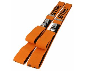 GENUINE STIHL ORANGE AND BLACK CLIP ON TROUSER BRACES 110cm - 00008841510