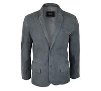 Genuine Suede Blazer Style Jacket Leather TruClothing Grey S