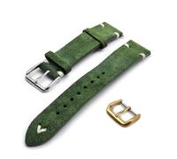 Genuine Suede Leather Strap with Stitching Stitching Vintage Laces One More Strap 18 mm 20 mm 22 mm Colour Black Blue Green Brown Strap Straps, 18mm, Suede, No Gemstone