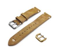 Genuine Suede Leather Strap with Stitching Stitching Vintage Laces One More Strap 18 mm 20 mm 22 mm Colour Black Blue Green Brown Strap Straps, 20mm, Suede, No Gemstone