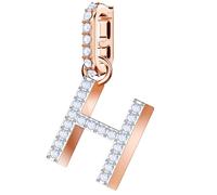 Genuine SWAROVSKI Charm Remix Collection Letter "H" Rose Gold Plated 5437622