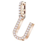 Genuine SWAROVSKI Charm Remix Letter "U" Rose Gold Plated 5437608
