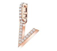 Genuine SWAROVSKI Charm Remix Letter "V" Rose Gold Plated 5437610