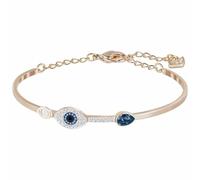 Genuine Swarovski Duo Evil Eye & Blue Crystal Drop. Rose Gold Plated 5171991