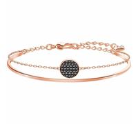 Genuine Swarovski Ginger bangle Grey, Rose gold-tone plated 5389046