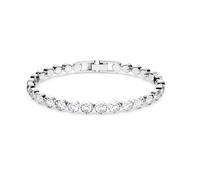 Genuine Swarovski Round Cut White Rhodium Plated Tennis Bracelet 1791305
