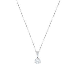 Genuine Swarovski Solitaire Rhodium Plated & White Crystal Pendant 5472635