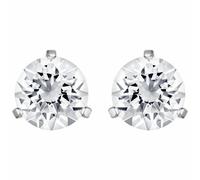 Genuine Swarovski Solitaire Stud Earrings Rhodium Plated 1800046
