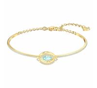 Genuine SWAROVSKI SPARKLING DANCE BANGLE GREEN CRYSTAL GOLD BRACELET 5497476